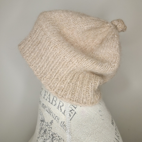 cashmere angora knit hat - Picture 1 of 6